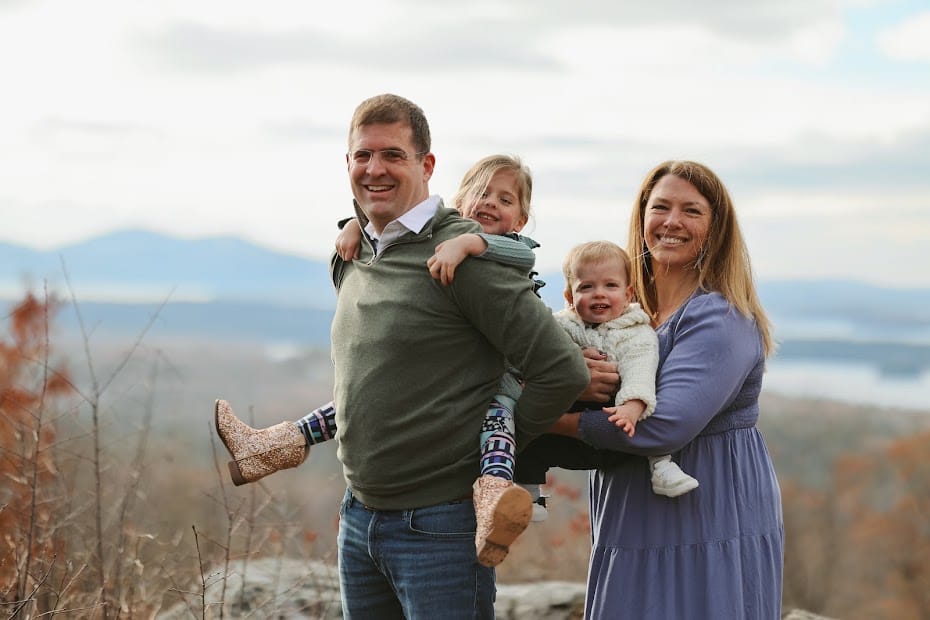 Dan and his family in New Hampshire